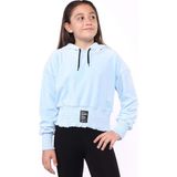 Toontoy Kids Toontoy Kız Çocuk Kapüşonlu Kadife Sweatshirt - 6 - 7 Yaş - Mavi
