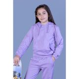 Toontoy Kids Toontoy Kız Çocuk Kapüşonlu Kanguru Cepli Sweatshirt - Lila - 10 Yaş