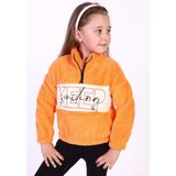 Toontoy Kids Toontoy Kız Çocuk Nakışlı Peluş Sweatshirt - 2 Yaş - Turuncu