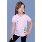 Toontoy Kids Toontoy Kız Çocuk Papatya Baskılı Tişört - 1 Yaş - Pembe
