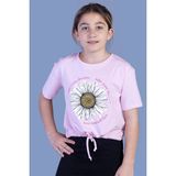 Toontoy Kids Toontoy Kız Çocuk Papatya Desenli Tişört - 8 Yaş - Açık Pembe