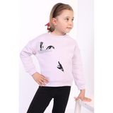 Toontoy Kids Toontoy Kız Çocuk Penguen Baskılı Sweatshirt - 2 Yaş - Lila