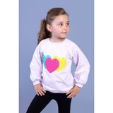 Toontoy Kids Toontoy Kız Çocuk Popıt Desenli Sweatshirt - 3 Yaş - Açık Lila