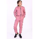 Toontoy Kids Toontoy Kız Çocuk Reflektör Detaylı Kapşonlu Eşofman Takımı - 6 - 7 Yaş - Gül Kurusu