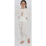 Toontoy Kids Toontoy Kız Çocuk Tavşan Baskılı Pijama Takım