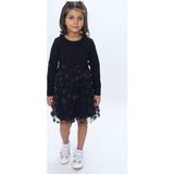 Toontoy Kids Toontoy Kız Çocuk Yaka Fırfır Etek 34 Çiçekli Tüllü Elbise