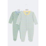 Toontoy Kids Toontoy Unisex Çizgili 2 Li Patikli Tulum