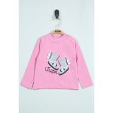 Toontoy Kız Bebek Ayakkabı Nakışlı Sweatshirt - 9 Ay - Pembe