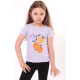 Toontoy Kız Bebek Baskılı Bisiklet Yaka Kısa Kollu Tişört - Açık Lila - 3