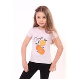 Toontoy Kız Bebek Baskılı Bisiklet Yaka Kısa Kollu Tişört