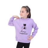 TOONTOY Kız Bebek Baskılı Sweatshirt, 2 YAŞ, 22568, Lila, kız-bebek