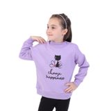 TOONTOY Kız Bebek Baskılı Sweatshirt, 3 Yaş, 22568, Lila, kız-bebek