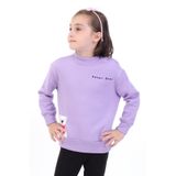 TOONTOY Kız Bebek Baskılı Sweatshirt, 9 Ay, 22567, Lila, kız-bebek