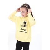 TOONTOY Kız Bebek Baskılı Sweatshirt Açık Sarı, 3 Yaş, 22568, Açık Sarı, kız-bebek