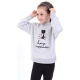 Toontoy Kız Bebek Baskılı Sweatshirt Gri Melanj 4 YAŞ