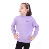 Toontoy Kız Bebek Baskılı Sweatshirt Lila 3 YAŞ