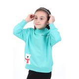 TOONTOY Kız Bebek Baskılı Sweatshirt Mint Yeşili, 2 YAŞ, 22567, Mint Yeşili, kız-bebek