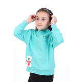 TOONTOY Kız Bebek Baskılı Sweatshirt Mint Yeşili, 4 Yaş, 22567, Mint Yeşili, kız-bebek