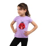 TOONTOY Kız Bebek Baskılı Tişört 1 Yaş, 1 Yaş, 22482, Lila, Kız bebek