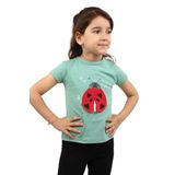 TOONTOY Kız Bebek Baskılı Tişört 1 Yaş, 1 Yaş, 22482, Yeşil, Kız bebek