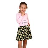 TOONTOY Kız Bebek Cute Avocado Nakışlı Elbise, 1 Yaş, 16580-, Açık Pembe, Bebek-Kızlar