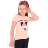 Toontoy Kız Bebek Dondurma Yazı Baskılı Tişört
