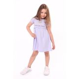 Toontoy Kız Bebek Faire Un Voeu Baskılı Elbise - 9 Ay - Mavi