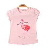Toontoy Kiz Bebek Filamingo Baskili Tisort