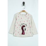 Toontoy Kız Bebek Flamingo Nakışlı Sweatshirt - 9 Ay - Kahverengi