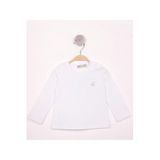 TOONTOY Kız Bebek Göğsü Nakışlı T-Shirt 2 Yaş, 2 YAŞ, 16069-, Beyaz, Kız bebek