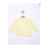 TOONTOY Kız Bebek Göğsü Nakışlı T-Shirt 9 Ay, 9 Ay, 16070-, Sarı, Kız bebek