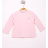 Toontoy Kız Bebek Göğsü Nakışlı T-Shirt Açık Pembe 9 AY