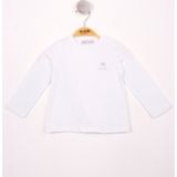 Toontoy Kız Bebek Göğsü Nakışlı T-Shirt Beyaz 6 AY