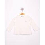 Toontoy Kız Bebek Göğsü Nakışlı T-Shirt Ekru 1 YAŞ