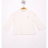 Toontoy Kız Bebek Göğsü Nakışlı T-Shirt Ekru 9 AY