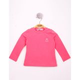 Toontoy Kız Bebek Göğsü Nakışlı T-Shirt Fuşya 6 AY