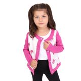 Toontoy Kız Bebek Hırka Çiçek Baskılı Mürdüm 9 AY