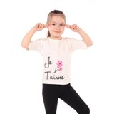 Toontoy Kız Bebek Le Taime Baskılı Tişört Ekru 3 YAŞ