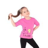 Toontoy Kız Bebek Le Taime Baskılı Tişört Fuşya 1 YAŞ