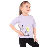 Toontoy Kız Bebek Le Taime Baskılı Tişört Mavi 2 YAŞ