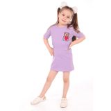 Toontoy Kız Bebek Nakışlı Elbise Lila 1 YAŞ