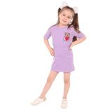 Toontoy Kız Bebek Nakışlı Elbise Lila 2 YAŞ