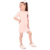Toontoy Kız Bebek Nakışlı Elbise Pudra 2 YAŞ