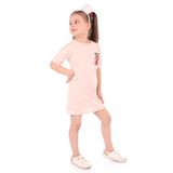 Toontoy Kız Bebek Nakışlı Elbise Pudra 9 AY