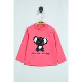 Toontoy Kız Bebek Panda Nakışlı Sweatshirt - 6 Ay - Fuşya
