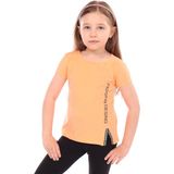 Toontoy Kız Bebek Passion Desing Baskılı Tişört Oranj 4 YAŞ