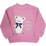 Toontoy Kız Bebek Sweatshirt Hello Winter Time Ayıcık Nakışlı - 12 Ay - 80Cm Boy - 1 Yaş - Pembe