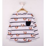 Toontoy Kız Bebek T-Shirt - 9 Ay - Beyaz
