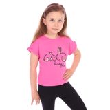 Toontoy Kız Bebek Tavşan Baskılı Nakışlı Tişört - 9 Ay - Fuşya