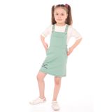 TOONTOY Kız Çocuk 2li Salopetli Takım, 10-11 Yaş, 22420, Yeşil, kız-çocuk